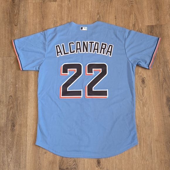Sandy Alcantara Miami Marlins Mens L Large Stitched New - Picture 8 of 13
